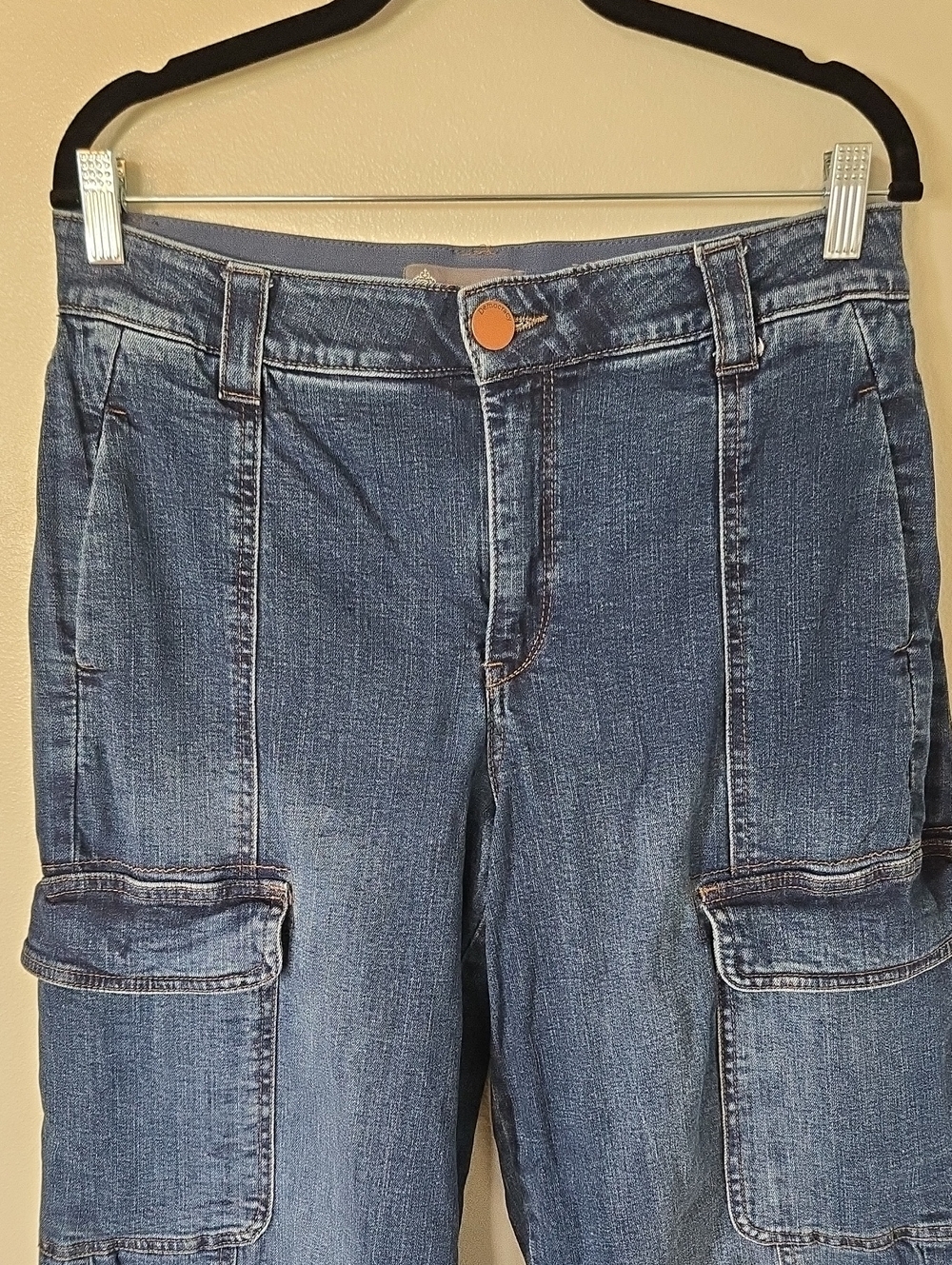 Democracy | Ab Solution Cargo Wide Leg Jeans Size 10 - Picture 4 of 12